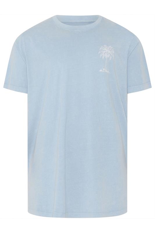 BadRhino Big & Tall Light Blue Acid Wash Graphic T-Shirt | BadRhino 6