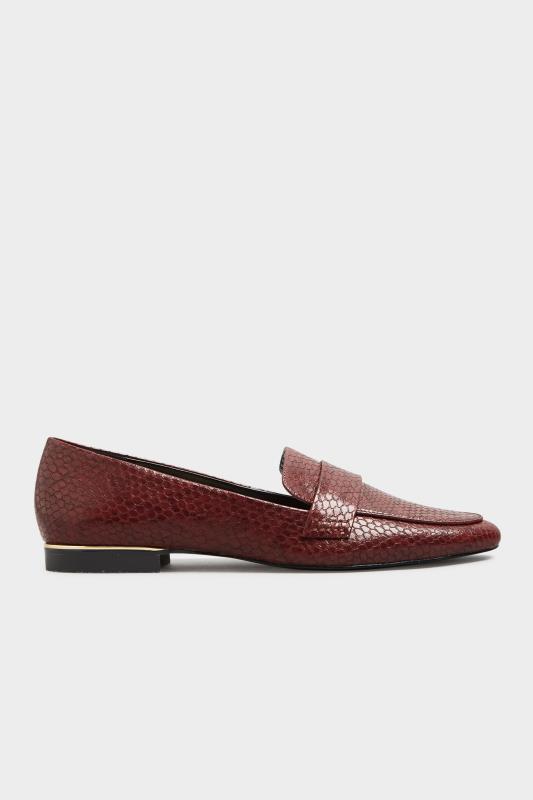 LTS Burgundy Red Metal Trim Loafers In Standard Fit | Long Tall Sally 3