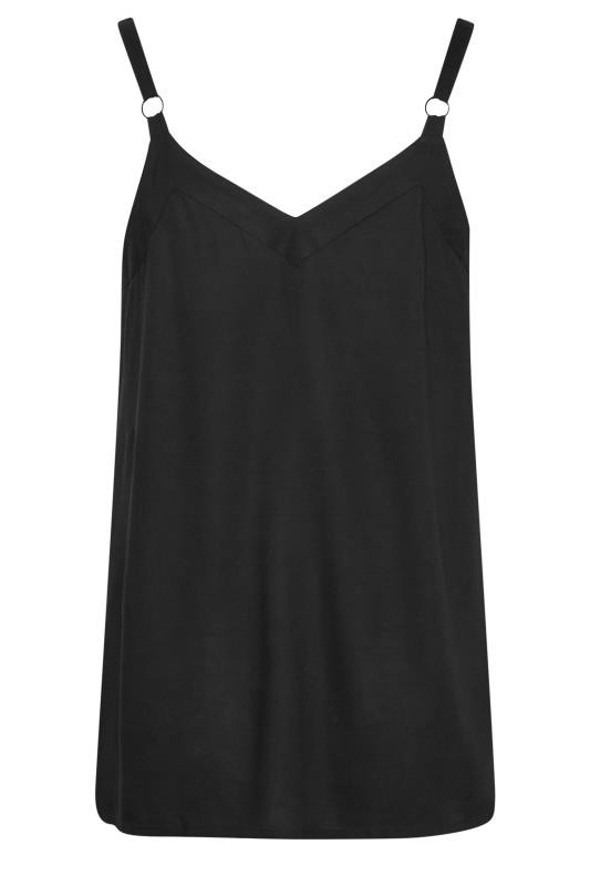 YOURS Curve Plus Size Black Button Through Cami Top | Yours Clothing  7