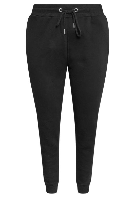 YOURS Plus Size Black Cuffed Stretch Joggers | Yours Clothing 5