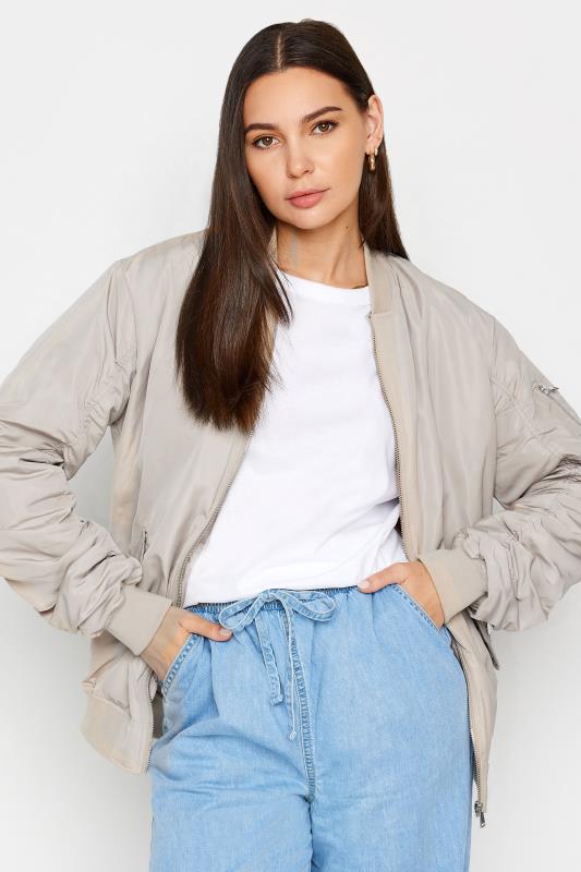  LTS Tall Stone Brown Bomber Jacket