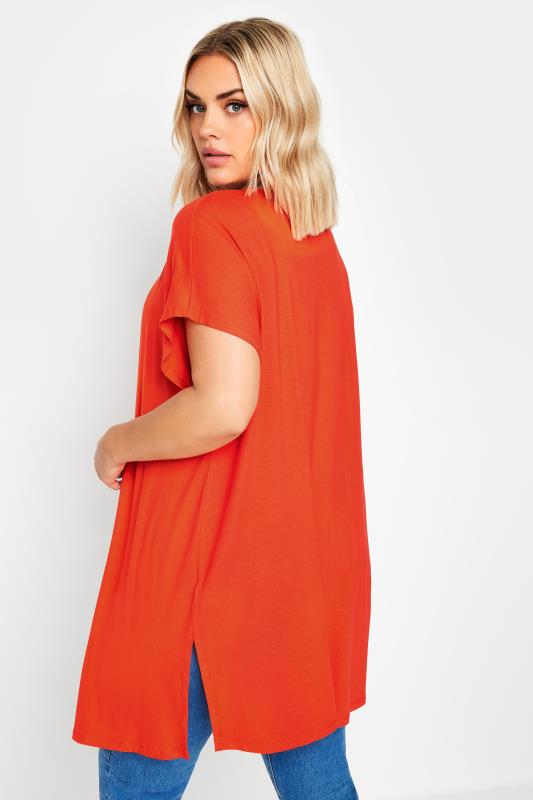 YOURS Plus Size Orange Short Sleeve Cardigan | Yours Clothing 4