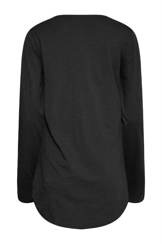 LTS MADE FOR GOOD Tall Black Henley Top 6