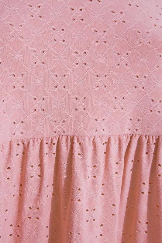 LIMITED COLLECTION Curve Pink Broderie Anglaise Tiered Smock Top_Z.jpg