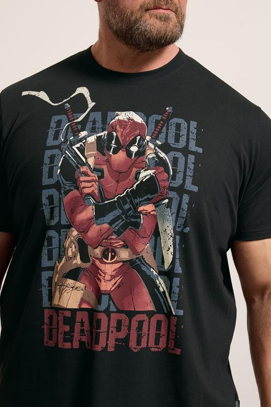 BadRhino Big & Tall Black Deadpool Graphic T-Shirt | BadRhino 4
