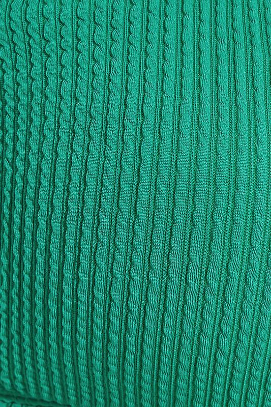 Curve Green Textured Bikini Top 4
