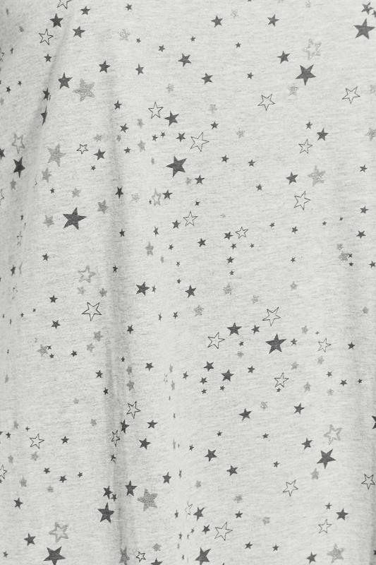 Plus Size Grey Star Print Nightdress | Yours Clothing 5