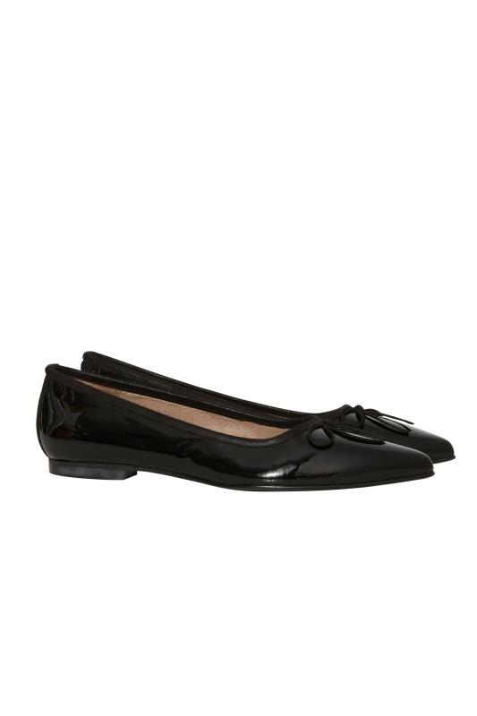 LTS Black Patent Leather Ballerina Flat Shoes_A.jpg