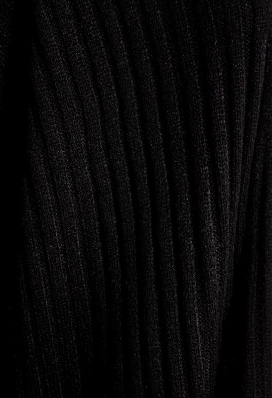 LTS Tall Black Ribbed Midi Cardigan 5