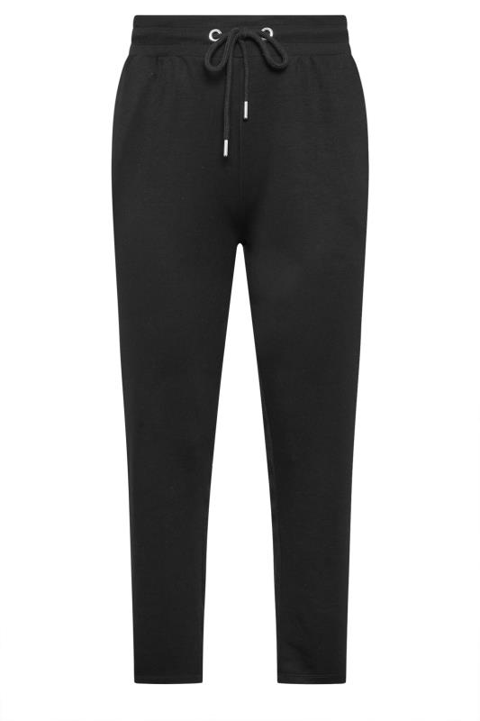 YOURS Plus Size Black Elasticated Straight Leg Joggers | Yours Clothing 5