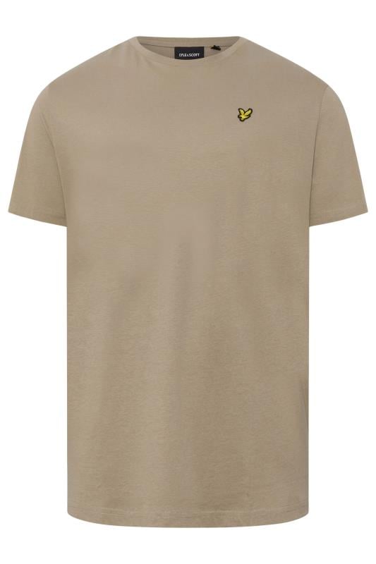 LYLE & SCOTT Big & Tall Stone Brown Plain T-Shirt | BadRhino 3