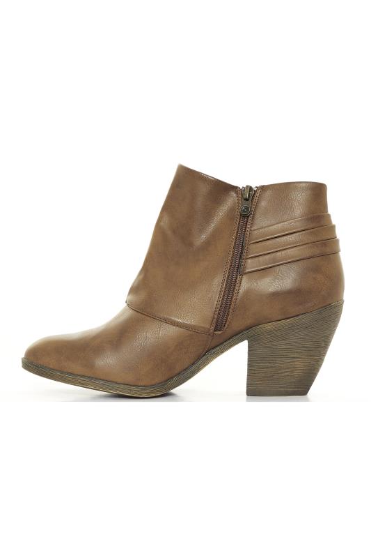BLOWFISH Tan Western Ankle Boots | Long Tall Sally