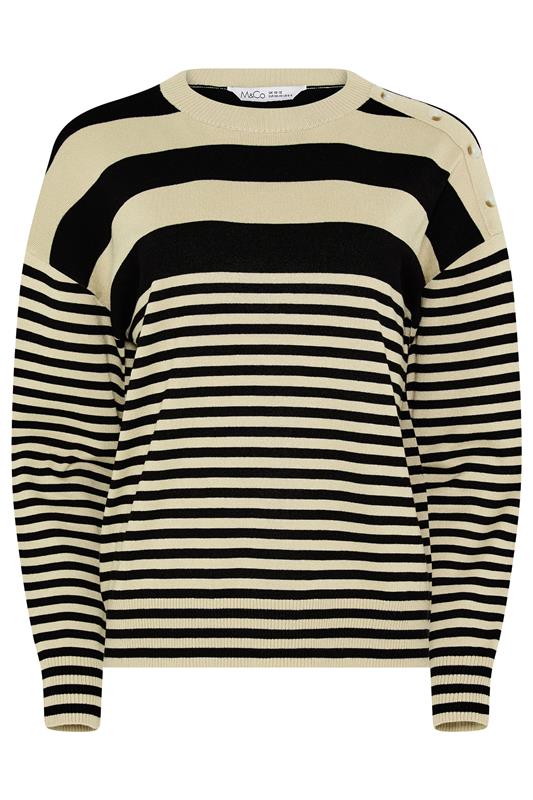 M&Co Natural Brown and Black Striped Jumper | M&Co 5