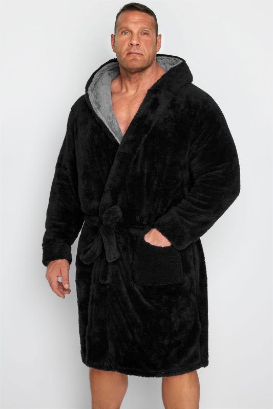  D555 Black Newquay Soft Dressing Gown