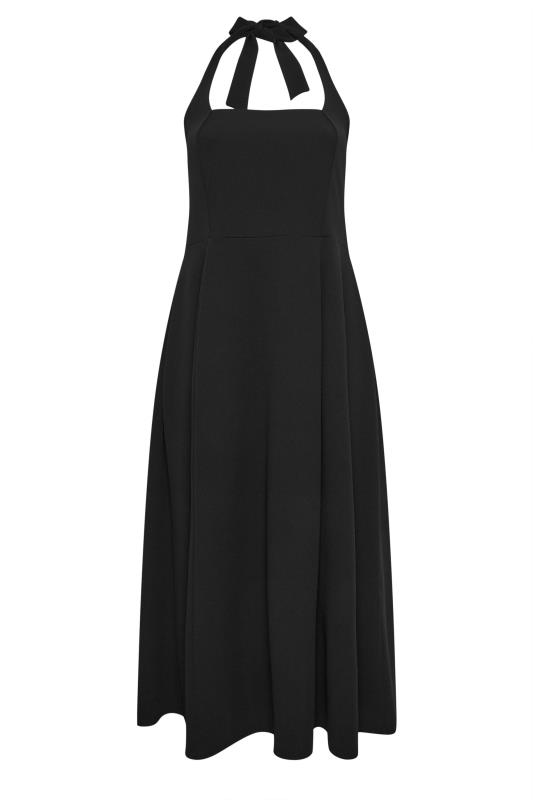 LIMITED COLLECTION Plus Size Black Halter Neck Midaxi Dress | Yours Clothing 5