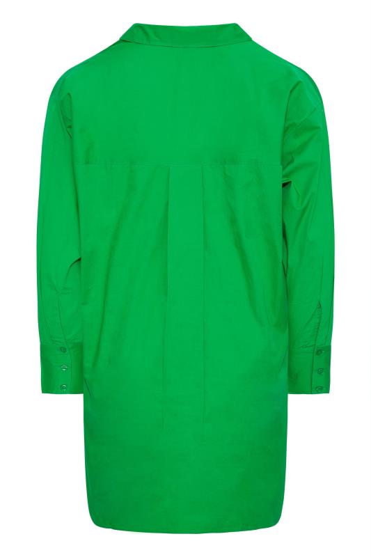 LIMITED COLLECTION Plus Size Bright Green Oversized Boyfriend Shirt | Yours Clothing 8