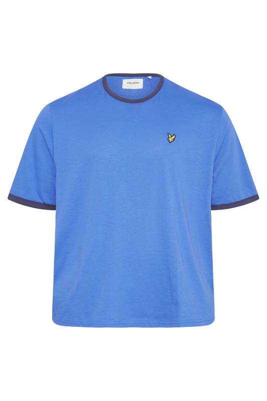 LYLE & SCOTT Big & Tall Blue Ringer T-Shirt 2