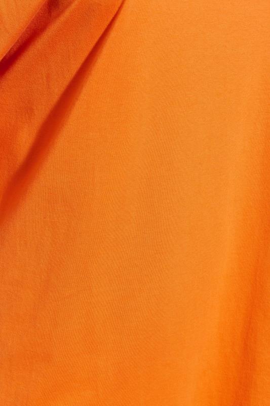 Plus Size Orange Oversized Boxy T-Shirt | Yours Clothing 4