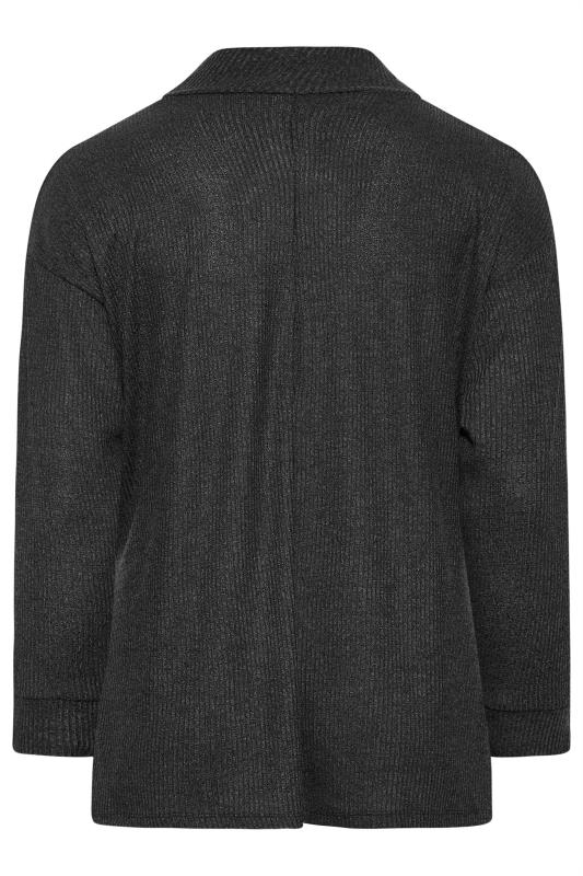 Plus Size Charcoal Grey Half Zip Neck Jumper | Yours Clothing 7
