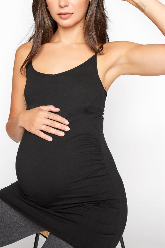2 PACK Tall Maternity Black & Nude Cami Vest Tops_D.jpg