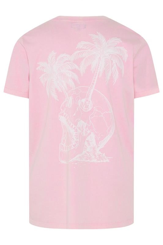 BadRhino Big & Tall Light Pink Acid Wash Graphic T-Shirt | BadRhino 8