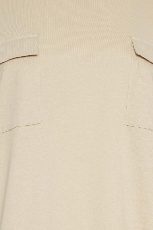 LTS Tall Women's Natural Brown Pocket Detail Cotton T-Shirt | Long Tall Sally 5