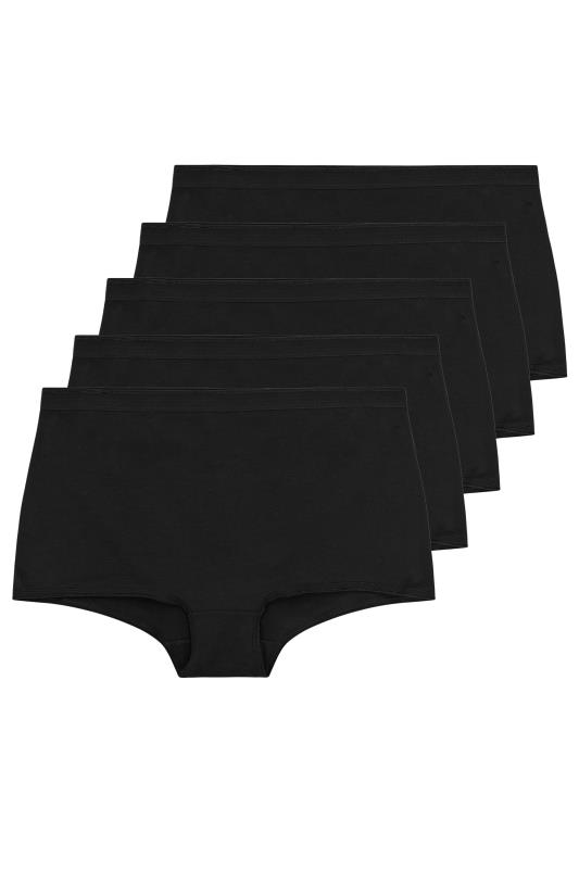 YOURS 5 PACK Plus Size Black High Waisted Shorts | Yours Clothing 3