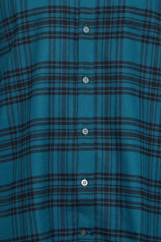 LYLE & SCOTT Big & Tall Navy Blue Check Flannel Shirt | BadRhino 4