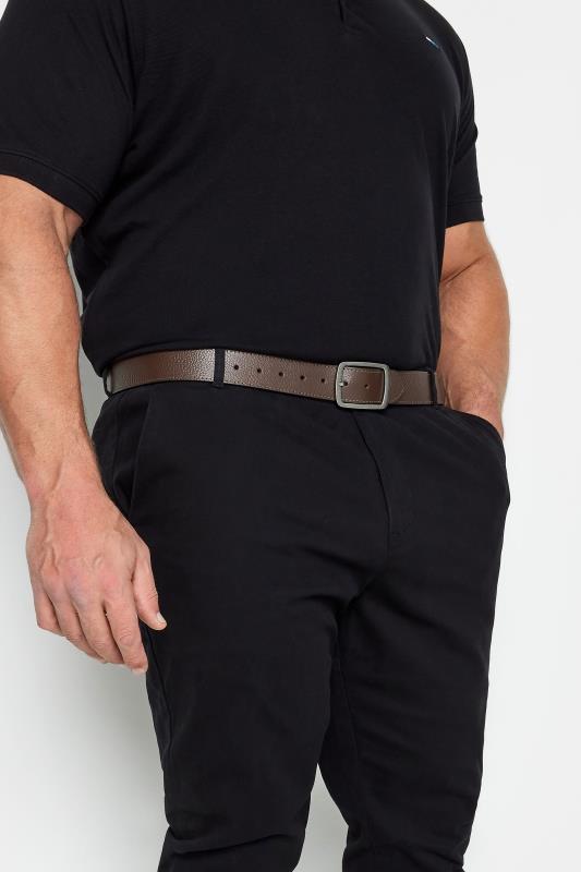  Grande Taille BadRhino Brown Plain Leather Belt