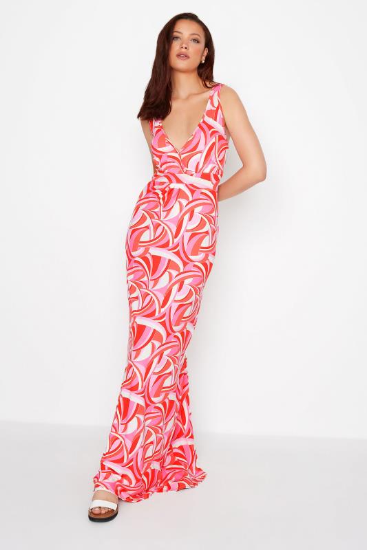 LTS Tall Pink Swirl Print Maxi Dress 3