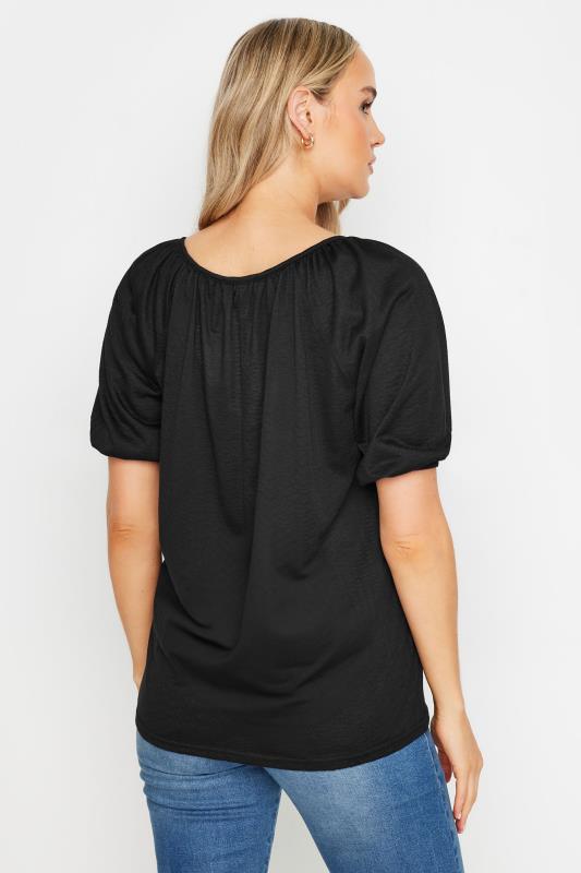 LTS Tall Black Keyhole Tie Top | Long Tall Sally 3