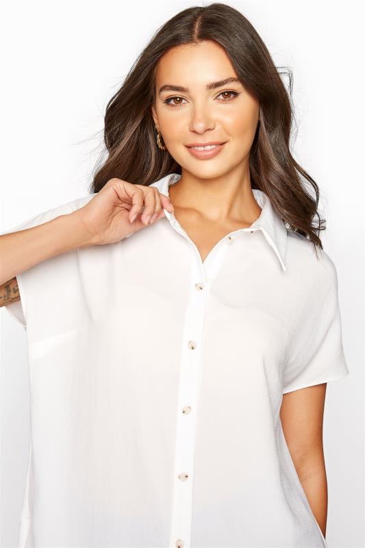 LTS White Button Through Shirt 4