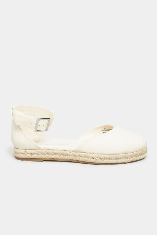 LTS White Closed Toe Espadrilles In Standard D Fit | Long Tall Sally  3
