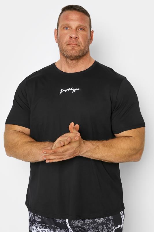  dla puszystych HYPE Big & Tall Black Scribble T-Shirt