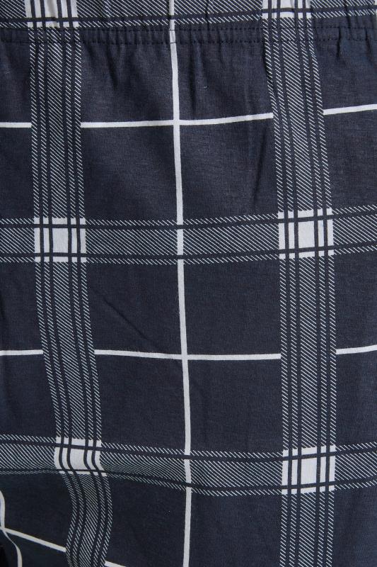 BadRhino Big & Tall Navy Blue Check Print Pyjama Set_Z.jpg