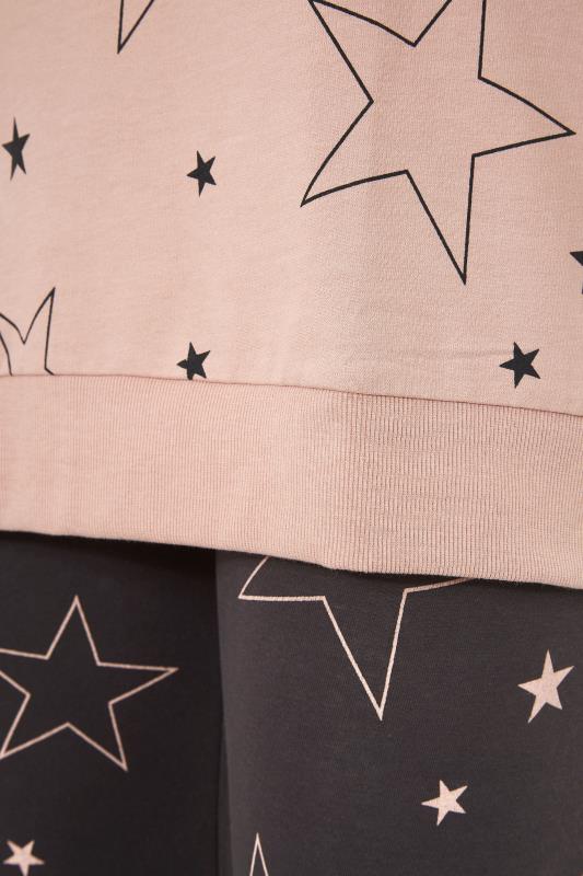 Plus Size Pink Star Print Leggings Lounge Set | Yours Clothing 4