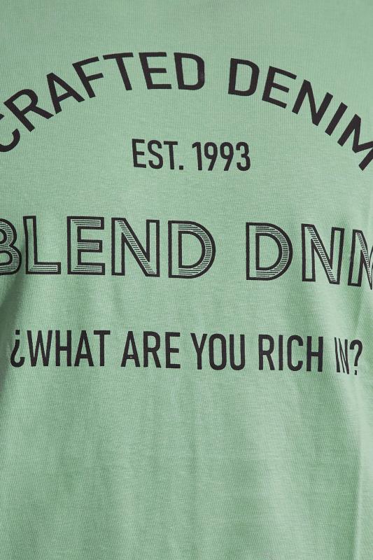 BLEND Big & Tall Sage Green 'Crafted' Print T-Shirt_Z.jpg