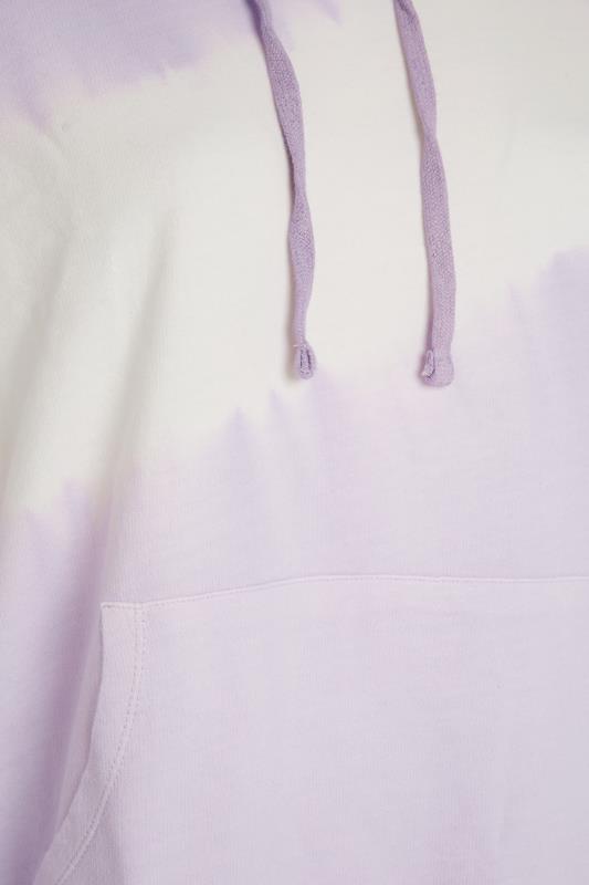 YOURS Curve Lilac Purple Tie Dye Hoodie | Yours Clothing 6