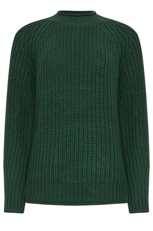 LTS Tall Women's Dark Green High Neck Knit Jumper | Long Tall Sally 6