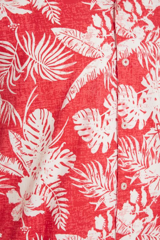 BadRhino Big & Tall Red Floral Print Shirt 2