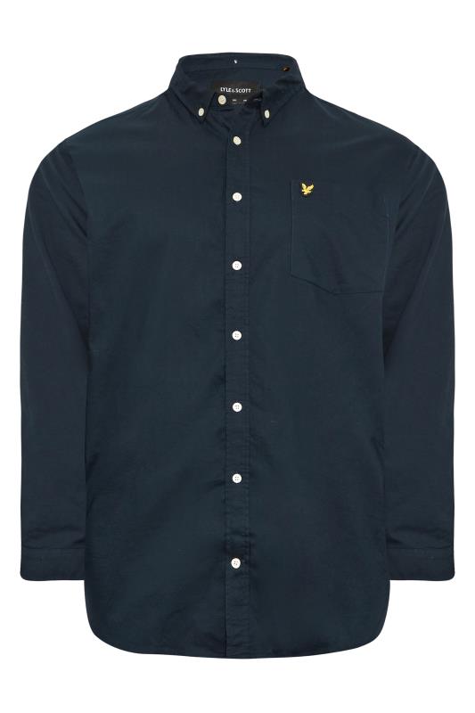 LYLE & SCOTT Big & Tall Navy Blue Oxford Shirt | BadRhino 3