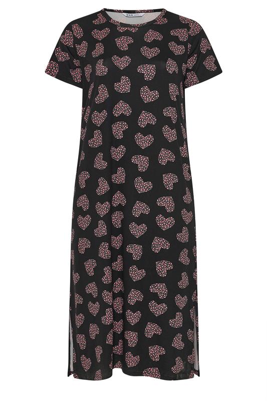 YOURSET Plus Size 2 PACK Pink Bow & Heart Print Midaxi Nightdresses | Yours Clothing 8