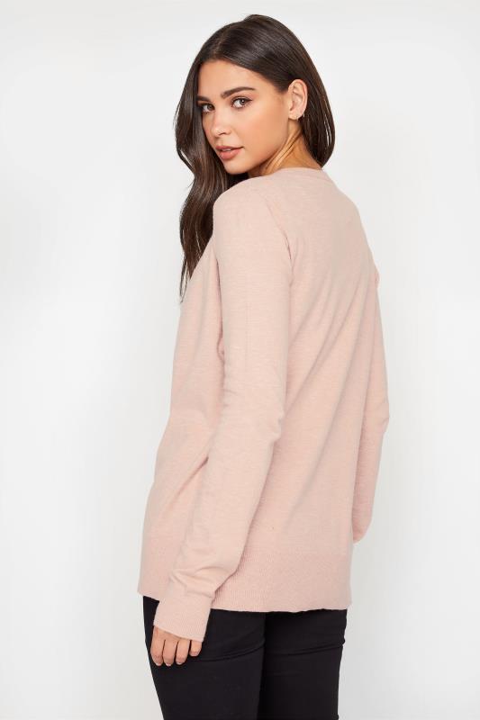 Tall Pink Knitted Crew Neck Cardigan_RC.jpg