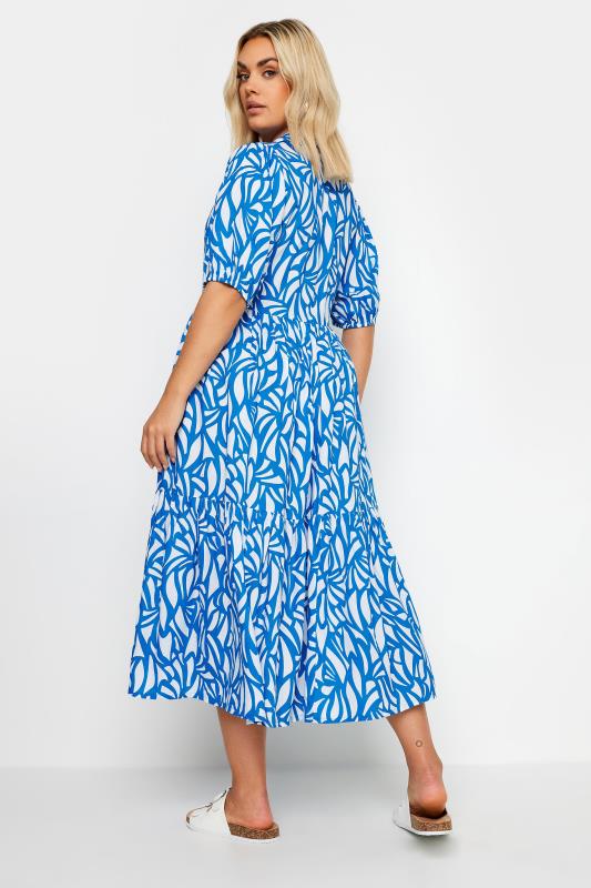 YOURS Plus Size Blue Abstract Print Shirt Dress | Yours Clothing 4