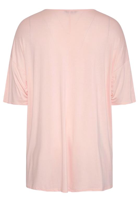 Plus Size LIMITED COLLECTION Pink Foil Leopard Print Oversized T-Shirt | Yours Clothing  7