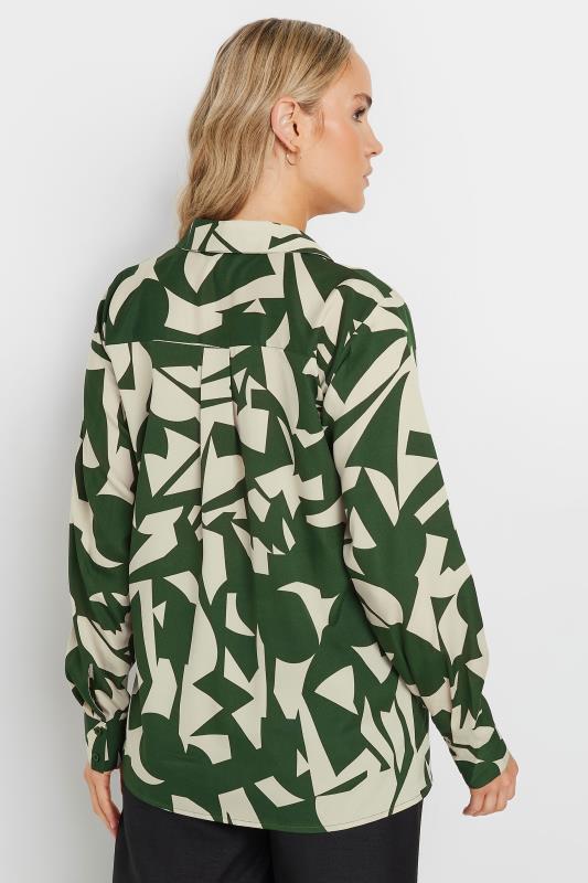 LTS Tall Olive Green Abstract Print Shirt | Long Tall Sally 3