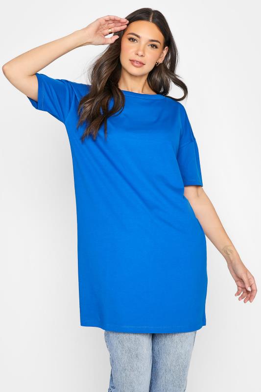 LTS Tall Women's Cobalt Blue Oversized Tunic T-Shirt | Long Tall Sally 1