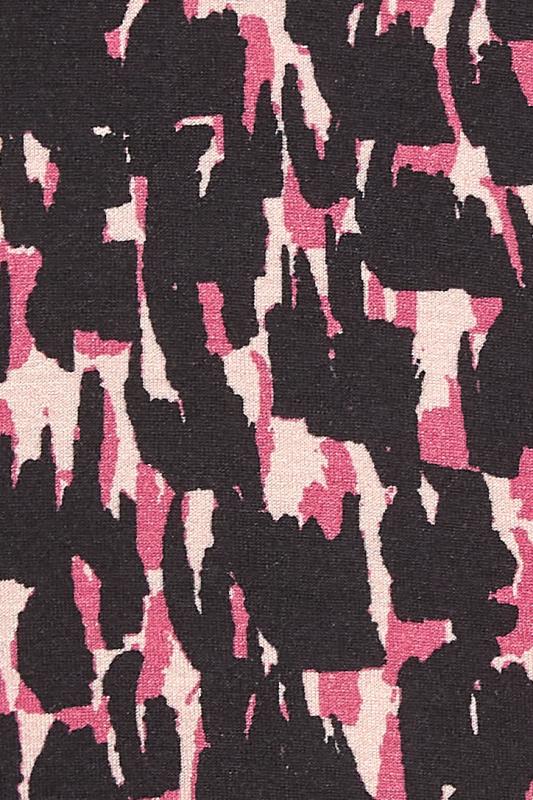 Curve Black & Pink Animal Print Swing Top 4