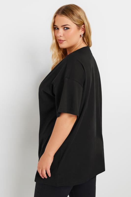 YOURS Plus Size Black Sequin Embellished Bauble T-Shirt | Yours Clothing  4