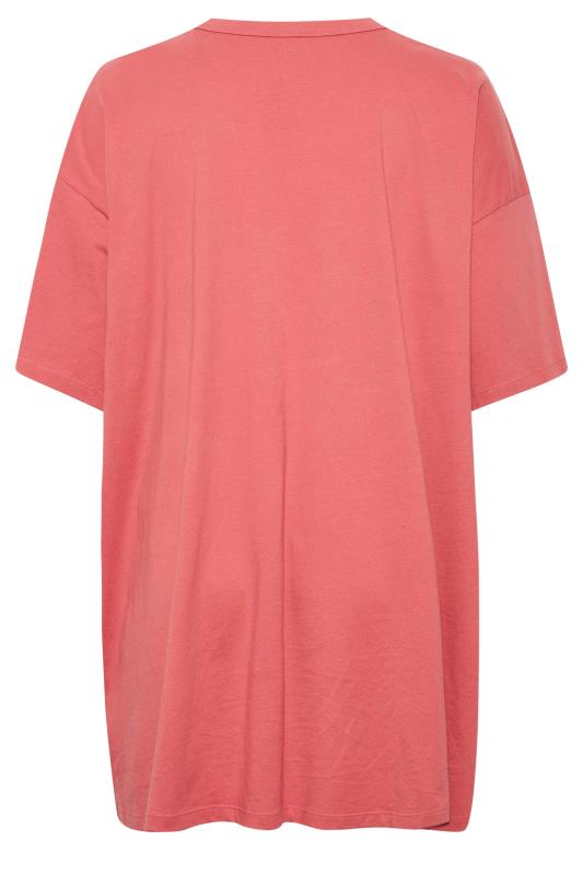 Plus-Size Womens Rose Pink Oversized Tunic T-Shirt | Yours Clothing 8